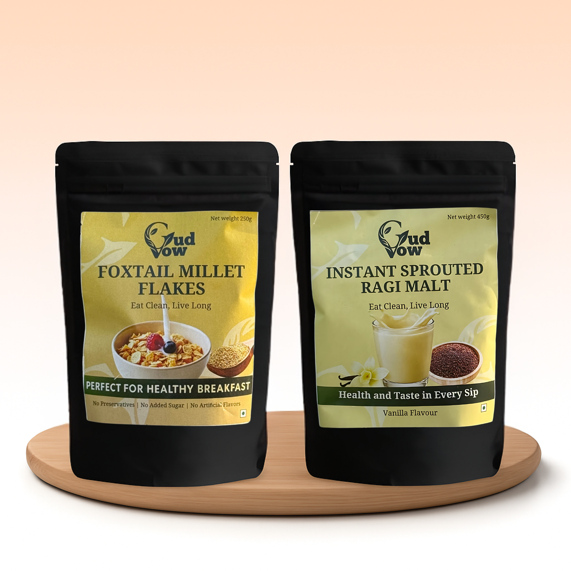 Foxtail Millet Flakes + Instant Sprouted Ragi Malt