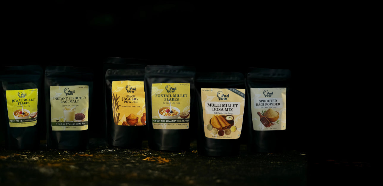Gudvow healthy food product – 100% natural, millet-based, preservative-free and chemical-free